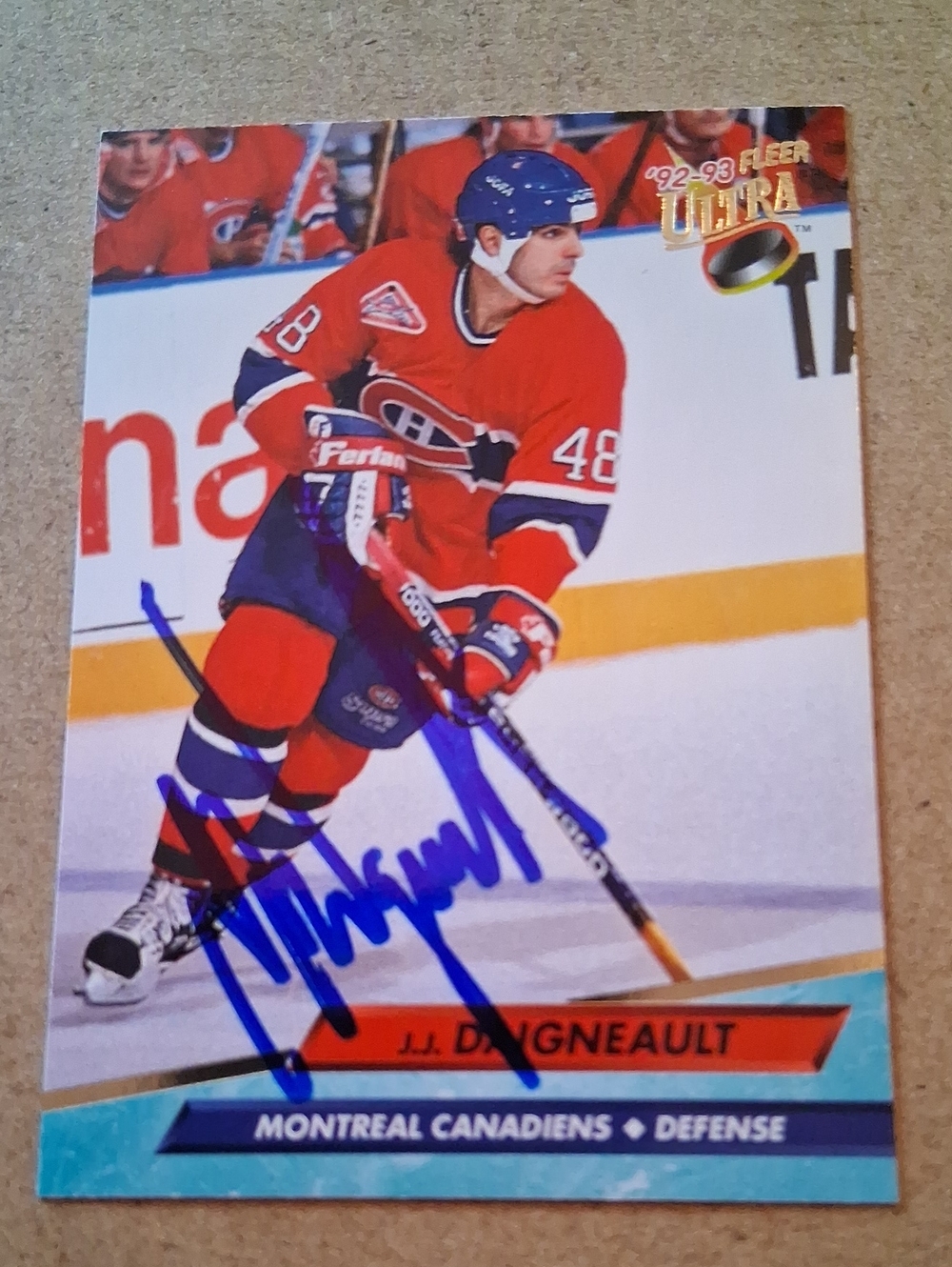 Montreal Canadiens Red Hockey Trading Card - Signed Collectible